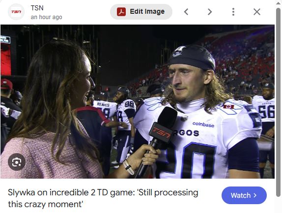 Derek Slywka lifts Argos past Redblacks for first win of season